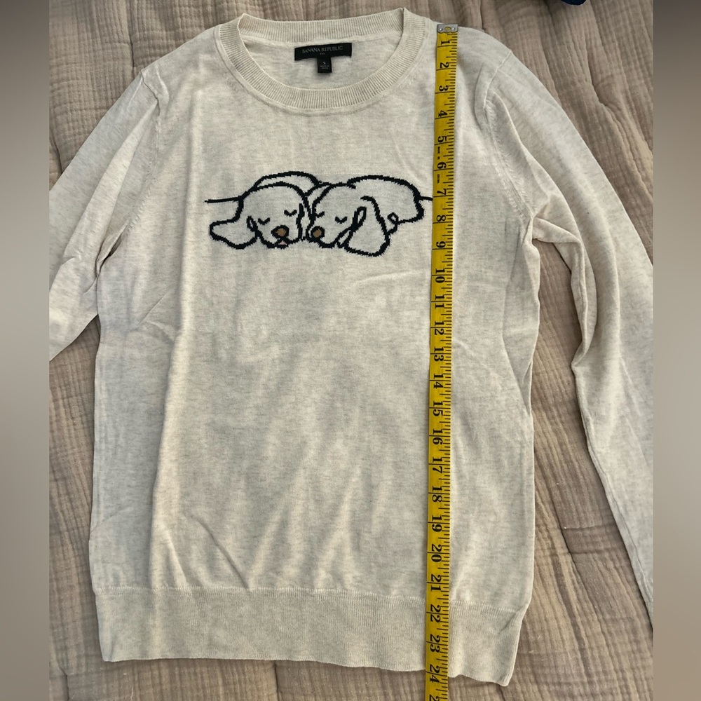 Like-New Banana Republic Factory Dog Intarsia Knit Crewneck Sweater 🐶 - Picture 10 of 13